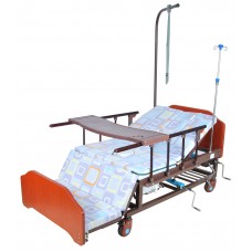 Кровать механическая Е-45A с боковым переворачиванием, туалетным устройством и функцией «кардиокресло»